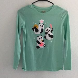 Large 10/12 long sleeve teal shirt for girls